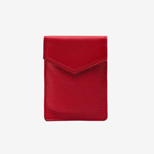 7 of 10: tusk-2002-mini-leather-card-case-red-front