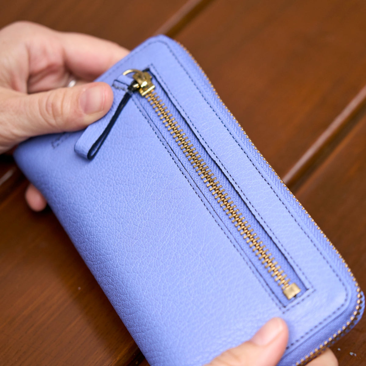 SUGAR SINGLE ZIP WALLET-Tusk - FRENCH BLUE